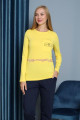 sarı renk teknur 16962 uzun kol modal kumaş kadın pijama takımı, teknur-16962, teknur pijama takımı