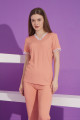 turuncu renk v yaka teknur 2304 kısa kol modal kumaş kadın pijama takımı, tknr-2304, bayan pijama takımı