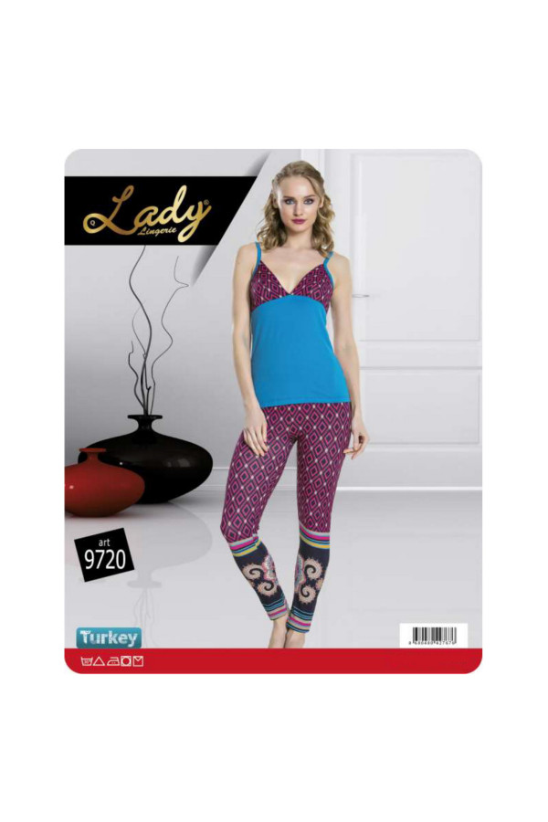 lady 9720 i̇p askılı bayan pijama takımı - art 9720, lady-9720, lady pijama takımı, Lady