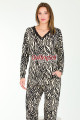 zebra desenli lady 11652 kadın uzun kol ve düğmeli pijama takımı, qs-lady-11652-m, lady pijama takımı, Lady