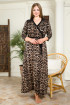 Leopar Desenli Lady 7224 Kadın Büyük Beden Elbise, Anne Gecelik