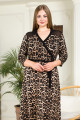 leopar desenli lady 7224 kadın büyük beden elbise, anne gecelik, lady-7224-2xl, lady pijama takımı, Lady