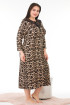 Leopar Desenli Lady 7244 Kadın Büyük Beden Elbise, Anne Gecelik