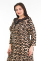 leopar desenli lady 7244 kadın büyük beden elbise, anne gecelik, qs-lady7244-2xl, lady pijama takımı, Lady