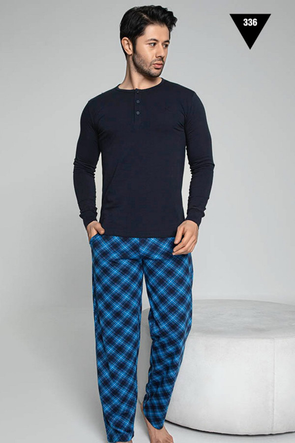 uzun kollu aydoğan akare 336 erkek pijama takımı - pamuklu kumaş aydoğan akare 336 lacivert renk pijama takımı, aydoğan akare336, erkek pijama takımı, Aydoğan