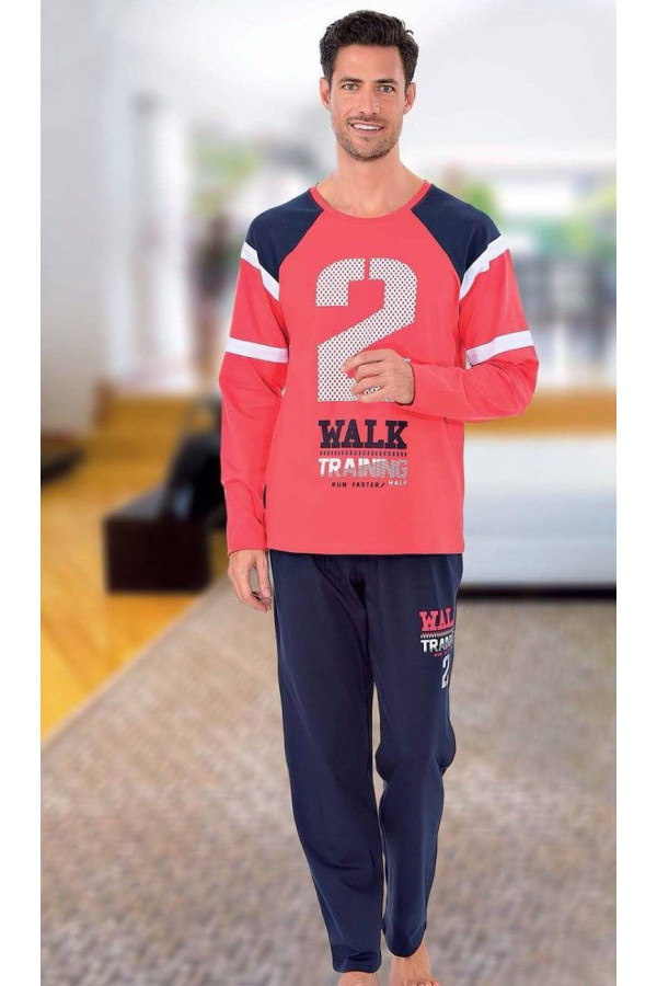 teknur baskılı ve renkli erkek pijama takımı %100 pamuklu 36015, teknur 36015, erkek pijama takımı, Mdl