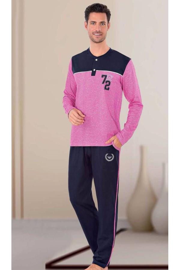 teknur baskılı ve renkli erkek pijama takımı %100 pamuklu 36028, teknur 36028, erkek pijama takımı, Mdl