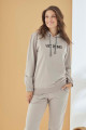 gri renk uzun kol kapüşonlu teknur 16351 kadın spor eşofman takımı, tknr-16351, teknur pijama takımı, Teknur