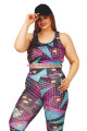 karışık renkli ve desenli lady 1502 kadın yüksek bel büyük beden büstiyerli taytlı spor takım, lady-1502, lady pijama takımı