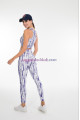 beyaz renk ve mavi desenli lady 3022 kadın büstiyerli taytlı spor takım, 8509990009281, lady pijama takımı, Lady