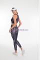 siyah renk ve çzigili lady 3023 kadın büstiyerli taytlı spor takım, 8509990009250, lady pijama takımı, Lady