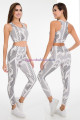 beyaz renkli ve desenli lady 3029 kadın büstiyerli taytlı spor takım, lady-3029, lady pijama takımı, Lady