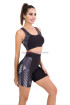 Siyah - Beyaz Renk Lady 4001 Kadın Kısa Taytlı Büstiyerli Spor Takım