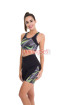Siyah Renk ve Desenli Lady 4014 Kadın Kısa Taytlı Büstiyerli Spor Takım