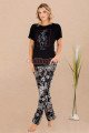 Siyah - Beyaz Renkli ve Çiçek Desenli Lady 12597 Kadınların Tercihi Düz Paça Pamuk Viskon Kısa Kol Pijama Takımı, 8509990000301 siyah - beyaz renkli ve çiçek desenli lady 12597 kadınların tercihi düz paça pamuk viskon kısa kol pijama takımı, 8509990000301, kısa kollu pijama takımları, Lady