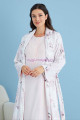 pembe renk tuba 23462 uzun kol dantel detaylı 2li ve sabahlıklı hamile gecelik takım set, tuba-pembe-23462, tuba pijama takımı, Tuba