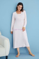 pembe renk tuba 23464 uzun kol dantel detaylı 2li ve sabahlıklı hamile gecelik takım set, tuba-pembe-23464, tuba pijama takımı, Tuba