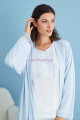 ekru renk tuba 23566 uzun kol dantel detaylı 3 lü ve sabahlıklı hamile pijama takım set, tuba-ekru-23566, lohusa pijama takımları, Tuba