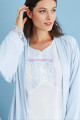 ekru renk tuba 23566 uzun kol dantel detaylı 3 lü ve sabahlıklı hamile pijama takım set, tuba-ekru-23566, lohusa pijama takımları, Tuba