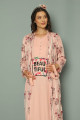 pembe renk erdeniz 2257 2 parça sabahlıklı hamile gecelik takımı, erdeniz-p-2257, erdeniz pijama takımı, Erdeniz