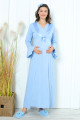 bebe mavisi renk dantel detaylı erdeniz 2259 2 parça sabahlıklı hamile gecelik takım, erdeniz-mv-2259, erdeniz pijama takımı