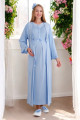 bebe mavi renk dantel detaylı erdeniz 2284 sabahlıklı 2li hamile gecelik takım, 8509990013042, erdeniz pijama takımı, Erdeniz