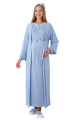 bebe mavi renk dantel detaylı erdeniz 2284 sabahlıklı 2li hamile gecelik takım, 8509990013042, erdeniz pijama takımı, Erdeniz