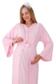 bebe pembe renk dantel detaylı erdeniz 2284 sabahlıklı 2li hamile gecelik takım, 8509990013080, erdeniz pijama takımı, Erdeniz