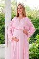 pembe renk dantel detaylı erdeniz 2285 sabahlıklı 2li hamile gecelik takım, 8509990003340, erdeniz pijama takımı, Erdeniz