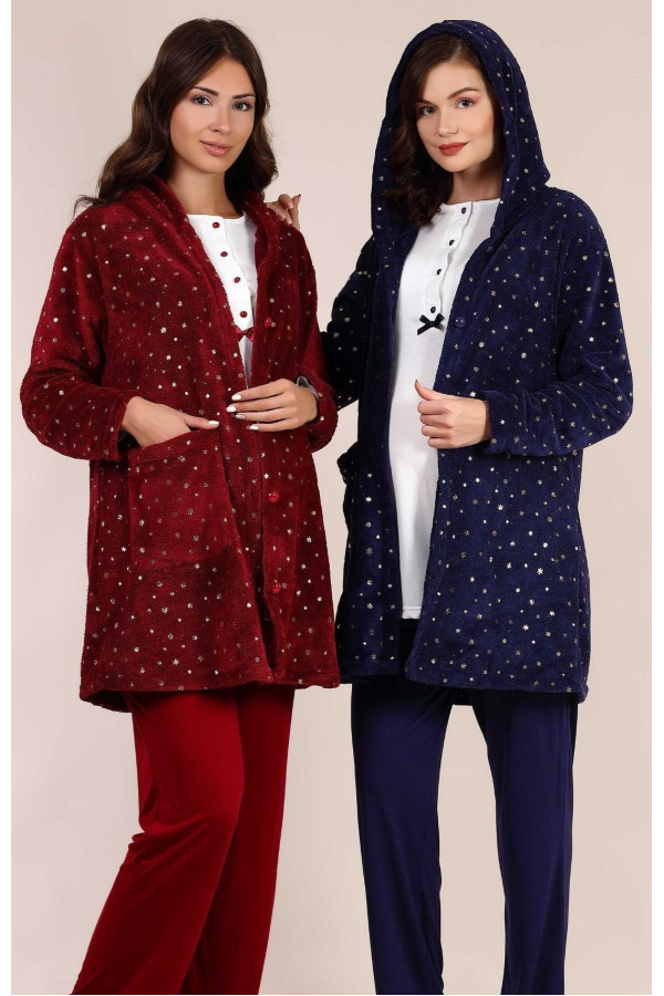 baha 4001 welsoft sabahlıklı lohusa pijama takımı - renk seçenekli 3 lü hamile pijaması, haluk-bayram4001, lohusa pijama takımları