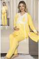 sabahlıklı lohusa pijama takımı jenika 47077 - jenika lohusa giyim 3lü sabahlıklı hamile pijaması, jenika47077, lohusa pijama takımları