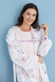 pembe renk tuba 23562 uzun kol dantel detaylı 3 lü ve sabahlıklı hamile pijama takım set, tuba-pembe-23562, lohusa pijama takımları