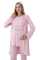 pembe renk dantel detaylı derin patlı, erdeniz 3427 kışlık sabahlıklı 3lü lohusa pijama takımı, 8509990002893, lohusa pijama takımları, Erdeniz