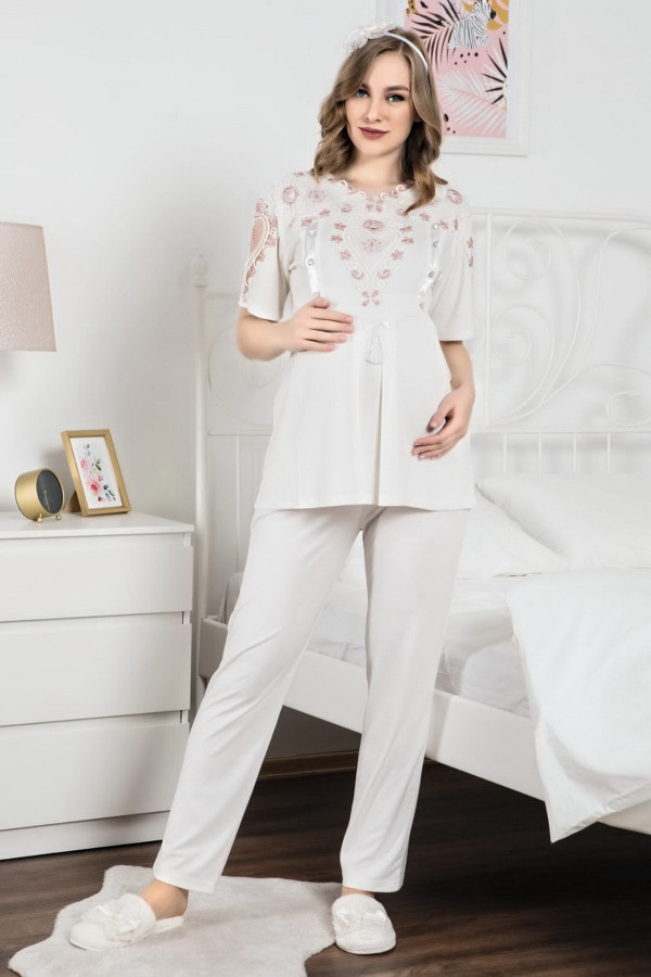 erdeniz 1103 lohusa pijama takımı - 2li set hamile pijaması, erdeniz1103, lohusa pijama takımları, Erdeniz