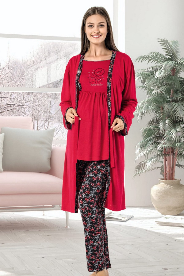 erdeniz 3u350 lohusa pijama takımı - 3lü ve sabahlıklı hamile pijaması, erdeniz3u350, lohusa pijama takımları, Erdeniz