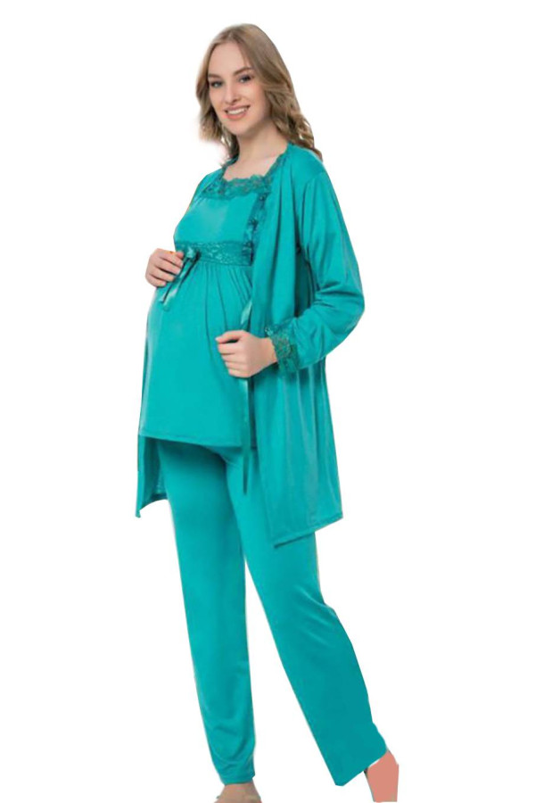 sabahlıklı lohusa pijama takımı jenika 35740 hamile pijaması, jenika-35740, lohusa pijama takımları, Jenika