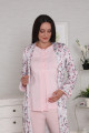 kadın pudra renk tuba 568 lohusa hamile sabahlıklı pijama takımı, tuba568, lohusa pijama takımları