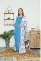 kadın sabahlıklı lohusa gecelik takımı tuba pelin 1454 - 2 li hamile gecelik takım mavi ve pembe renk seçenekli, pelin1454, tuba pijama takımı