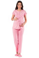 pembe renk kısa kol dantel detaylı sabahlıklı lohusa hamile pijama takımı jenika 27804, jenika-27804, lohusa pijama takımları