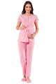 pembe renk kısa kol dantel detaylı sabahlıklı lohusa hamile pijama takımı jenika 27804, jenika-27804, lohusa pijama takımları, Jenika