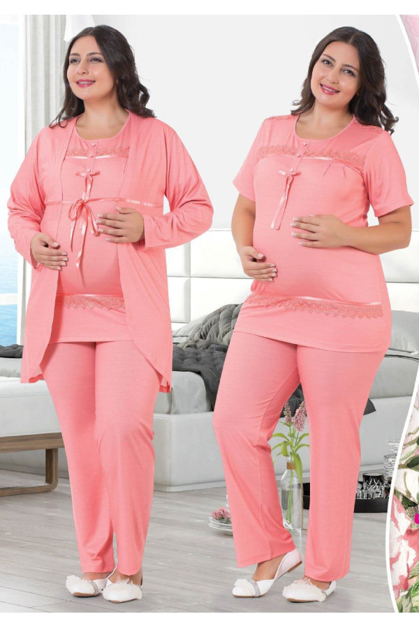 jenika 23185 büyük beden lohusa pijama takımı, jnk23185, lohusa pijama takımları, Jenika