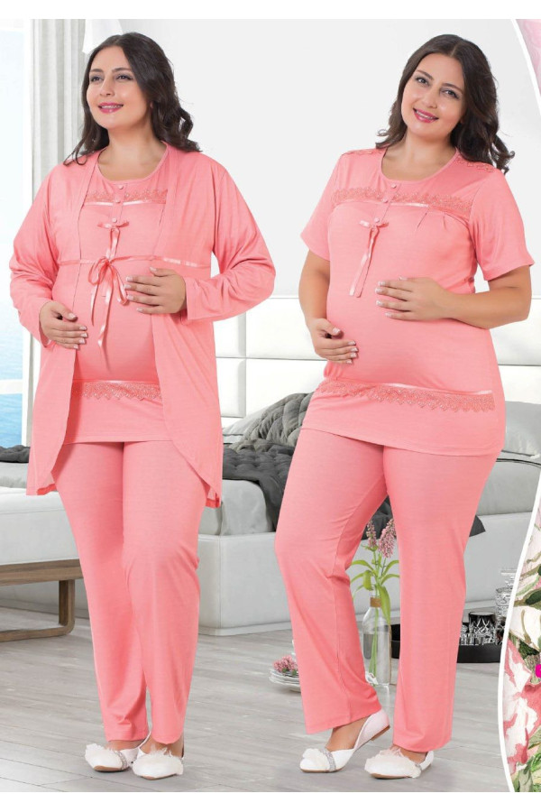 jenika 23185 büyük beden lohusa pijama takımı, jnk23185, lohusa pijama takımları