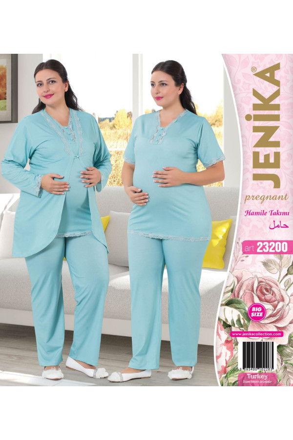 jenika 23189 büyük beden lohusa pijama takımı, jnk-23200, lohusa pijama takımları