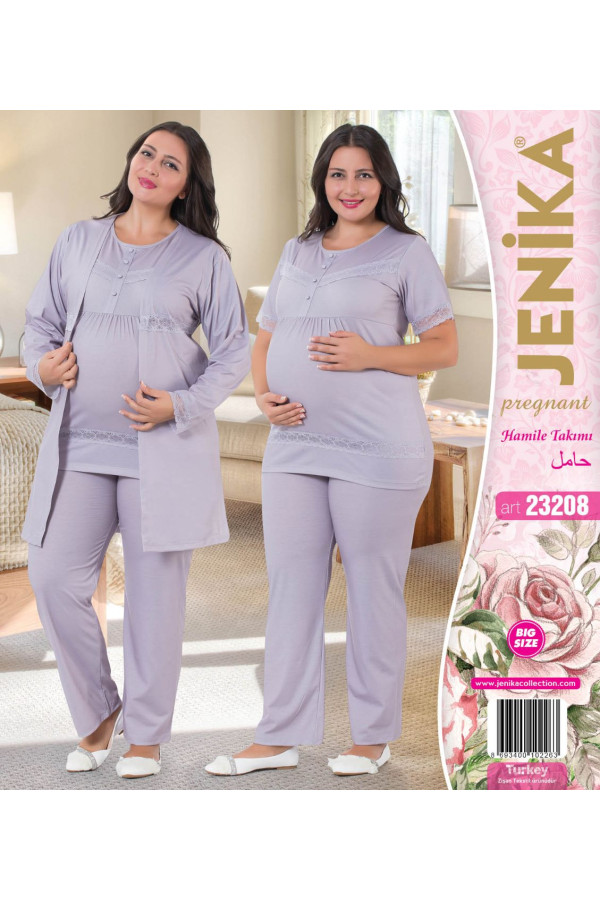 jenika 23206 büyük beden lohusa pijama takımı, jenika23208, lohusa pijama takımları, Jenika