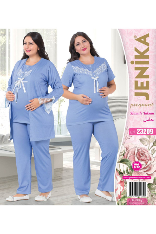 jenika 23208 büyük beden lohusa pijama takımı, jnk-23209, lohusa pijama takımları, Jenika