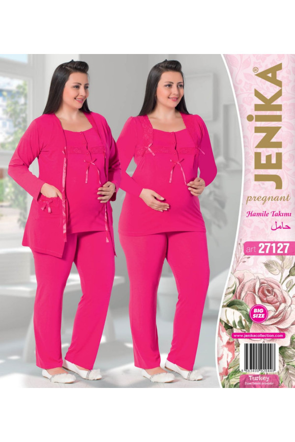 jenika 26984 büyük beden lohusa pijama takımı, jnk-27127, lohusa pijama takımları, Jenika