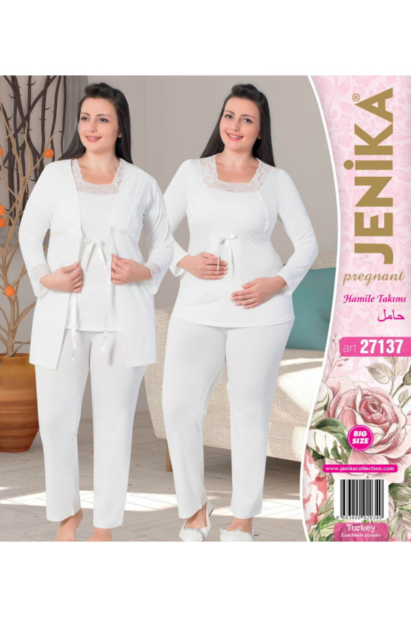 jenika 27127büyük beden lohusa pijama takımı, jnk-27137, lohusa pijama takımları, Jenika