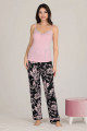 lady 20001 kadın 3 parça ve düğmeli kısa kol pijama takımı, lady20001, lady pijama takımı, Lady