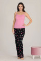 lady 20003 kadın 3 parça ve düğmeli kısa kol pijama takımı, lady20003, lady pijama takımı, Lady
