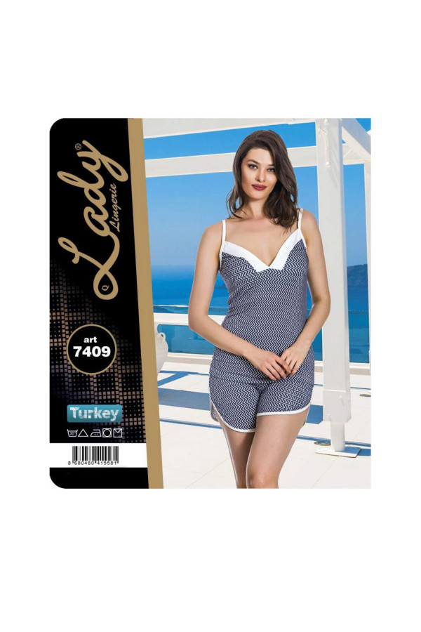 lady i̇ç giyim 7387 şortlu pijama takımı - art 7387, lady-7409, lady pijama takımı, Lady